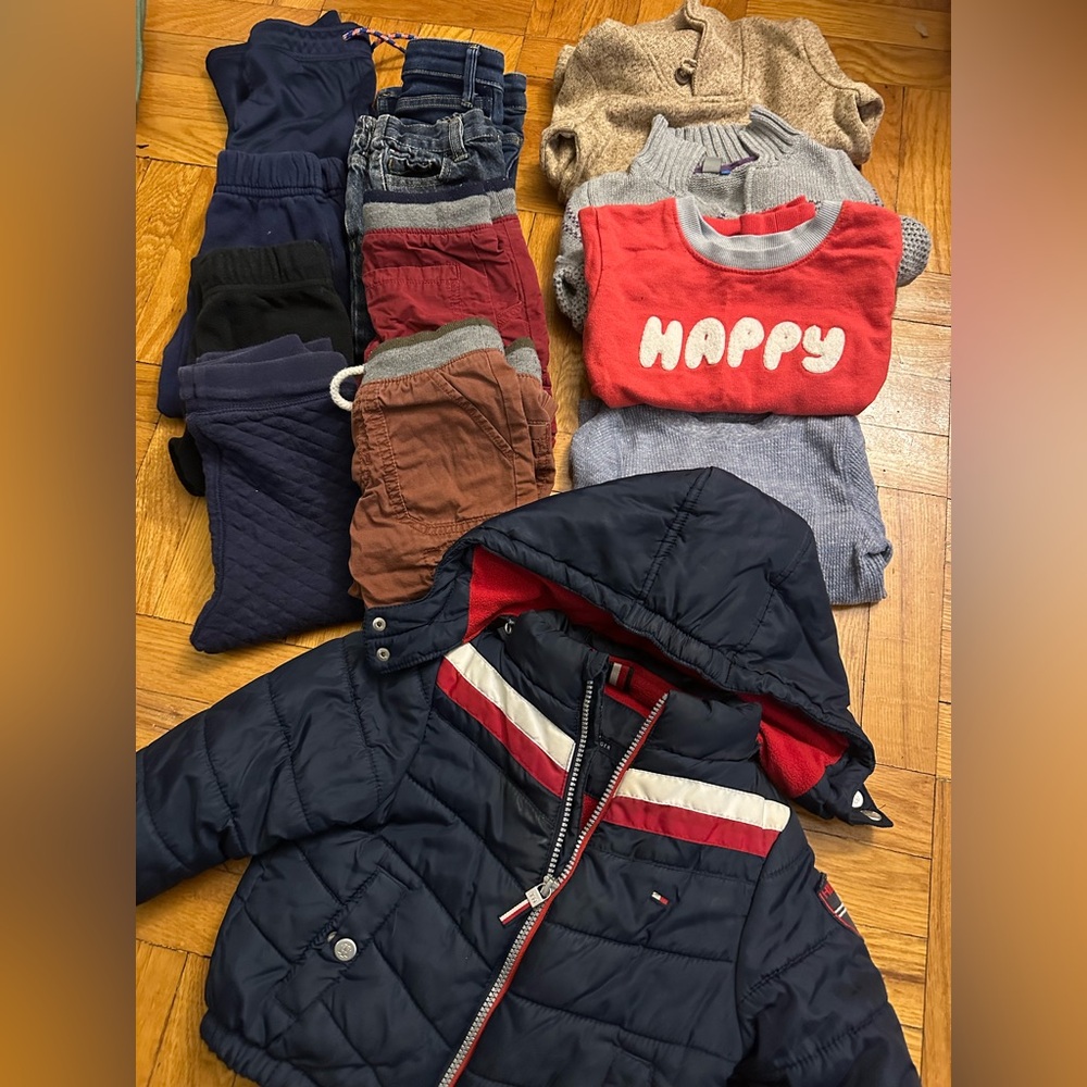 12 Pieces & Coat Bundle - TH Jacket, pants and sweaters
